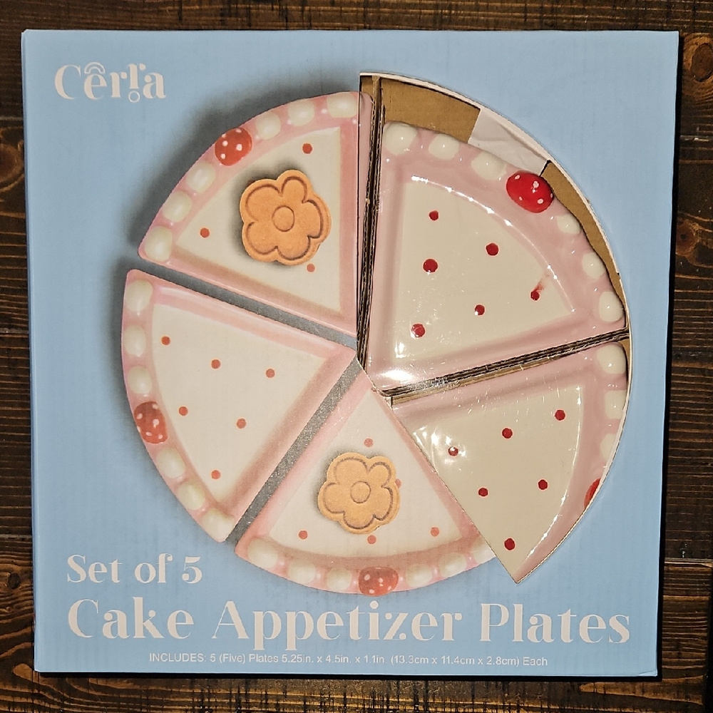 Set Of 5 Cake Appetizer Plates By Cerra